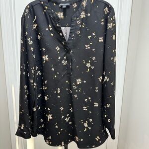 Kirkland Signature Black Floral Blouse